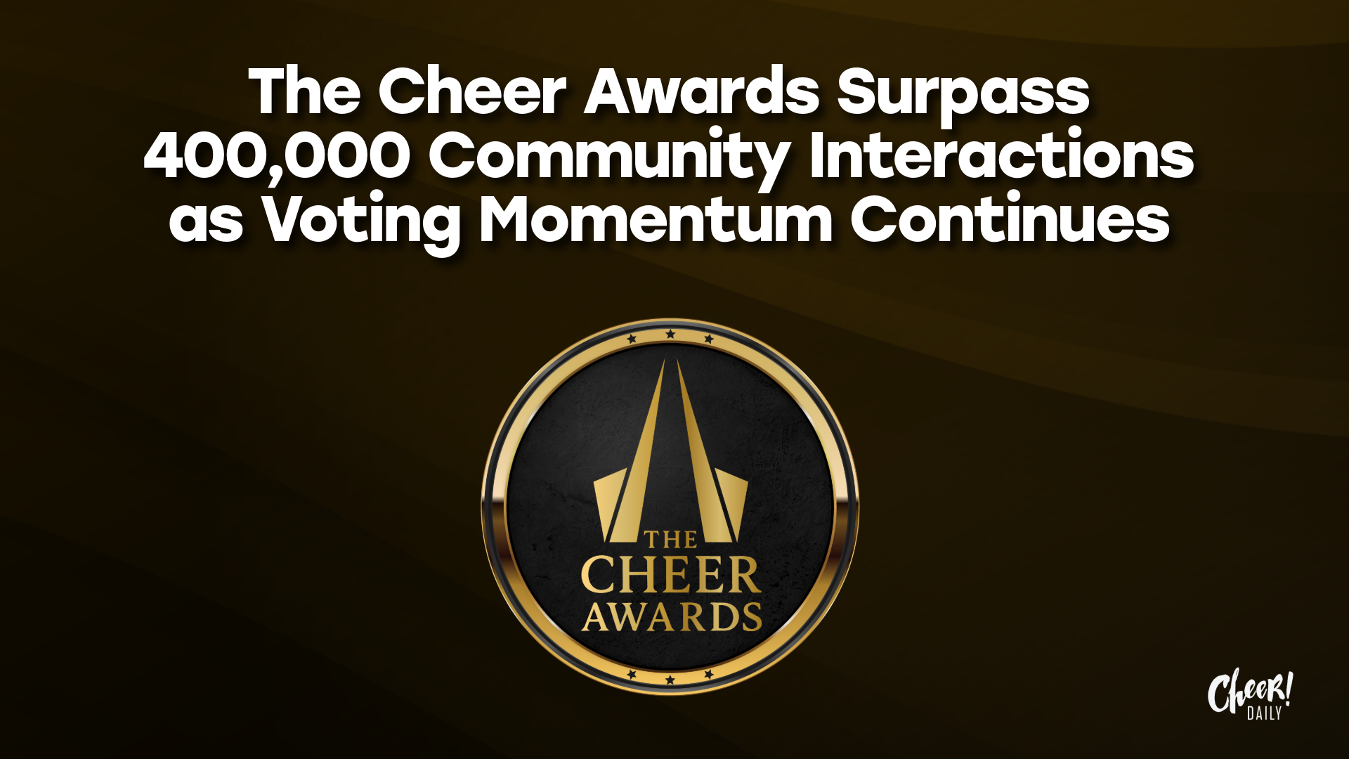 The Cheer Awards Surpass 400,000 Community Interactions as Voting Momentum Continues
